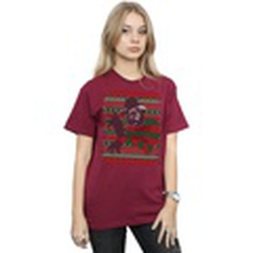 Camiseta manga larga Christmas Fair Isle para mujer - A Nightmare On Elm Street - Modalova