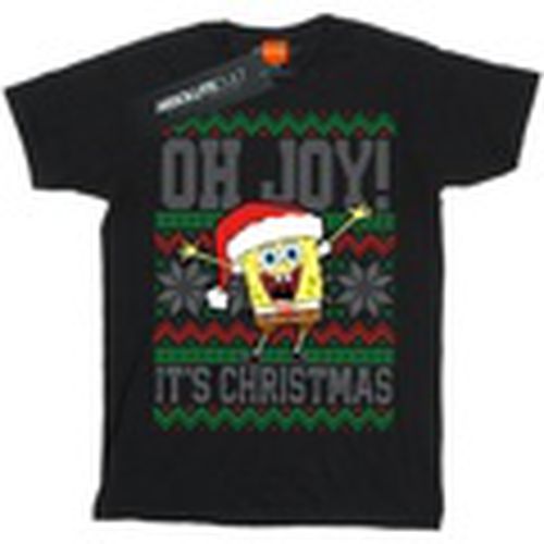 Camiseta manga larga Oh Joy! Christmas Fair Isle para mujer - Spongebob Squarepants - Modalova