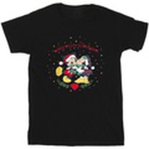 Camiseta manga larga Mickey Mouse Mickey Minnie Christmas para hombre - Disney - Modalova