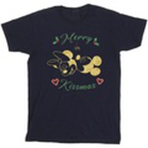 Camiseta manga larga Mickey Mouse Merry Kissmas para hombre - Disney - Modalova