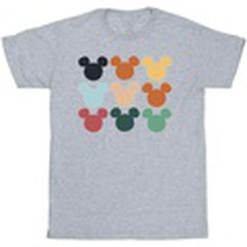 Camiseta manga larga Mickey Mouse Heads Square para hombre - Disney - Modalova