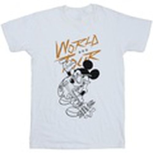 Camiseta manga larga Mickey Mouse World Tour Line para hombre - Disney - Modalova
