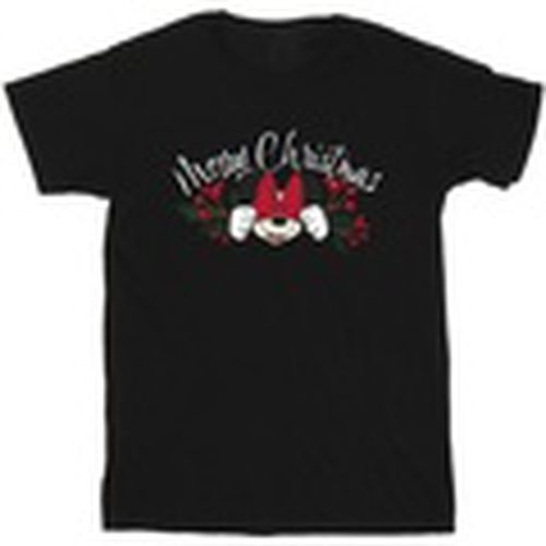 Camiseta manga larga Minnie Mouse Christmas Holly para hombre - Disney - Modalova