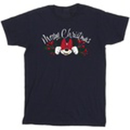 Camiseta manga larga Minnie Mouse Christmas Holly para hombre - Disney - Modalova