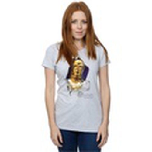 Camiseta manga larga The Last Jedi C-3PO Brushed para mujer - Disney - Modalova