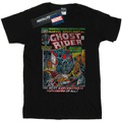 Camiseta manga larga Ghost Rider Distressed Spotlight para hombre - Marvel - Modalova