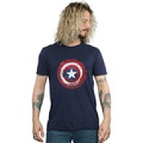 Camiseta manga larga Captain America Splatter Shield para hombre - Marvel - Modalova