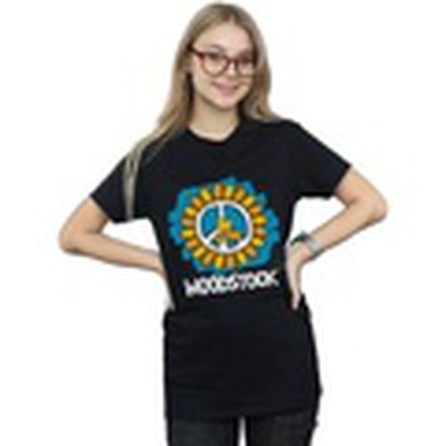 Camiseta manga larga Flower Peace para mujer - Woodstock - Modalova