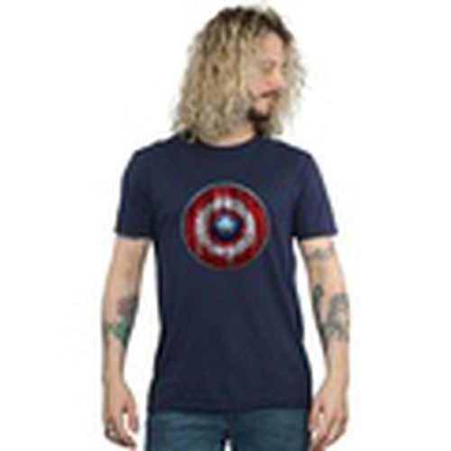 Camiseta manga larga Captain America Wooden Shield para hombre - Marvel - Modalova