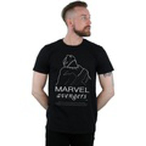 Camiseta manga larga Black Panther Single Line para hombre - Marvel - Modalova