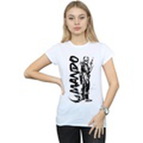 Camiseta manga larga The Mandalorian Splat Mando para mujer - Disney - Modalova
