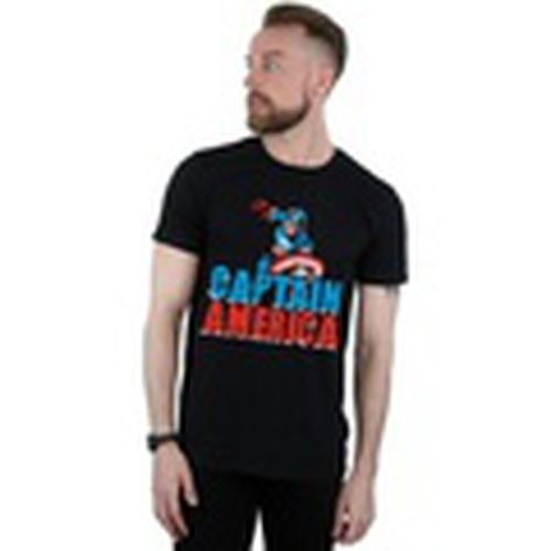 Camiseta manga larga Captain America Pixelated para hombre - Marvel - Modalova