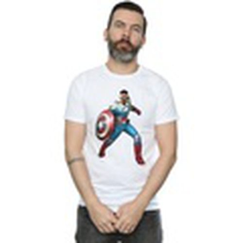 Camiseta manga larga Falcon Is Captain America para hombre - Marvel - Modalova