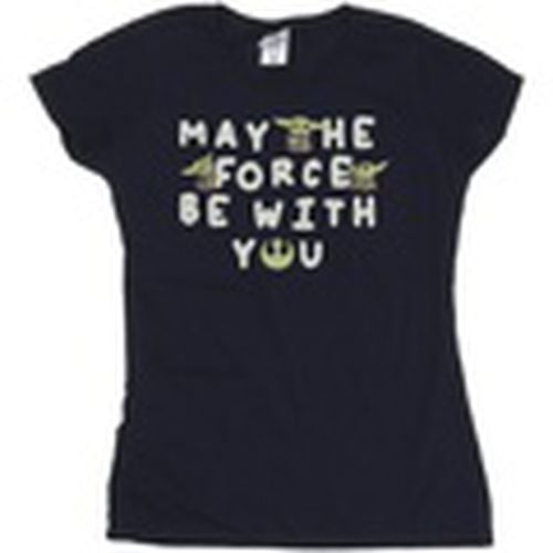 Camiseta manga larga The Mandalorian May The Force Be With You para mujer - Disney - Modalova