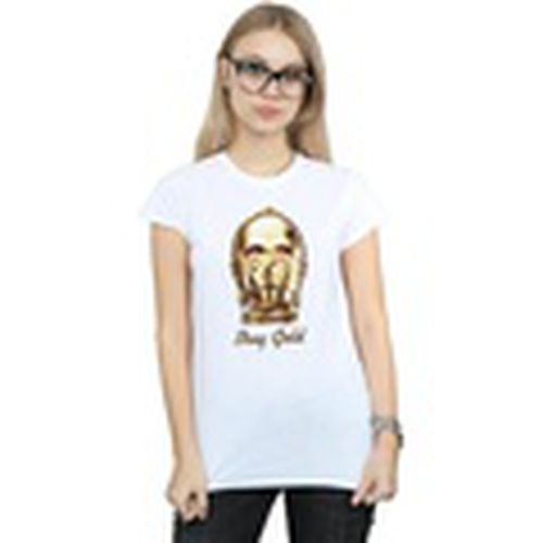 Camiseta manga larga The Rise Of Skywalker C-3PO Stay Gold para mujer - Disney - Modalova