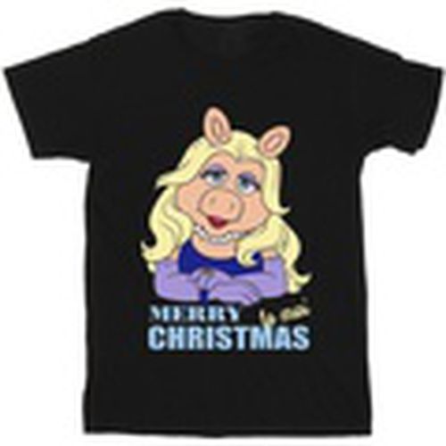 Camiseta manga larga Muppets Miss Piggy Queen of Holidays para hombre - Disney - Modalova