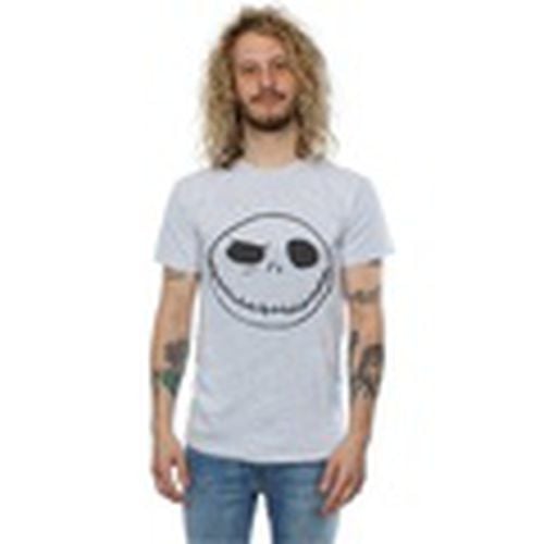 Camiseta manga larga Nightmare Before Christmas Jack's Big Face para hombre - Disney - Modalova