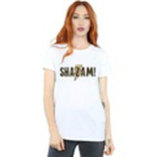 Camiseta manga larga Shazam Text Logo para mujer - Dc Comics - Modalova