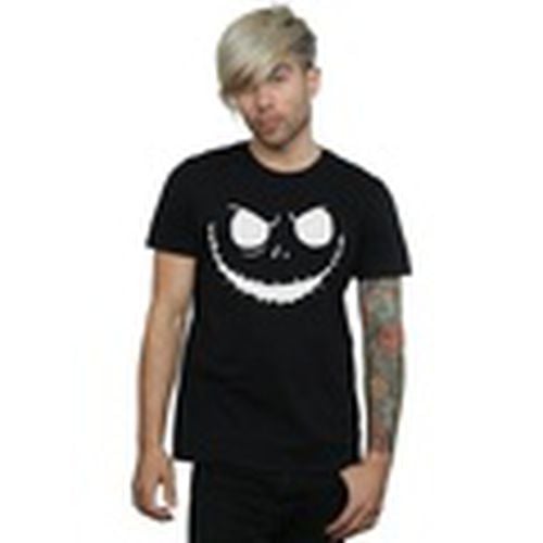 Camiseta manga larga Nightmare Before Christmas Jack's Face para hombre - Disney - Modalova