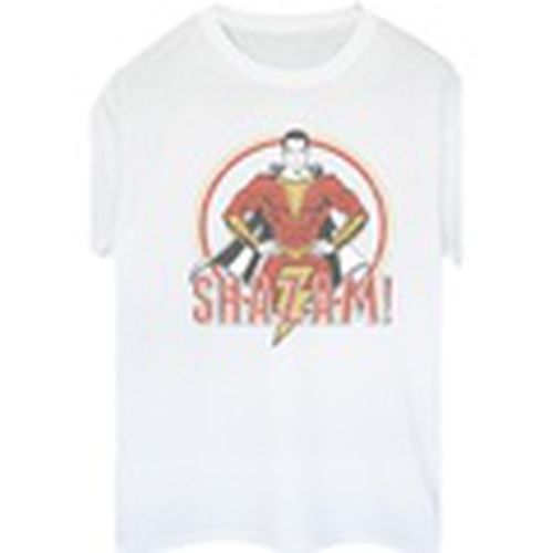 Camiseta manga larga Shazam Retro Circle Distressed para mujer - Dc Comics - Modalova