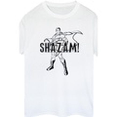 Camiseta manga larga Shazam Outline para mujer - Dc Comics - Modalova