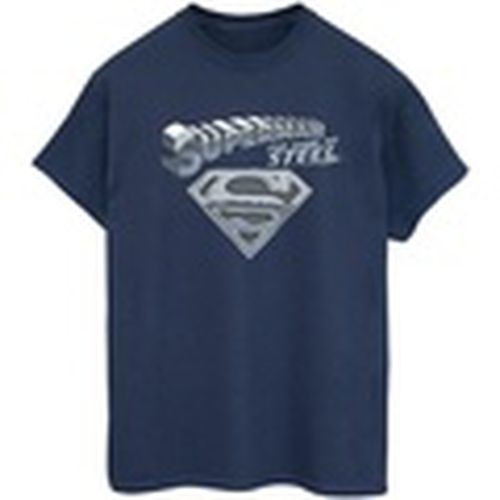 Camiseta manga larga Superman The Man Of Steel para mujer - Dc Comics - Modalova