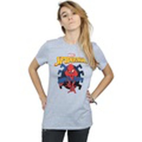 Camiseta manga larga Spider-Man Web Shooting Emblem Logo para mujer - Marvel - Modalova