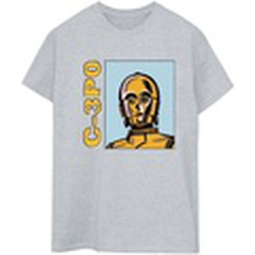 Camiseta manga larga C3PO Line Art para mujer - Disney - Modalova