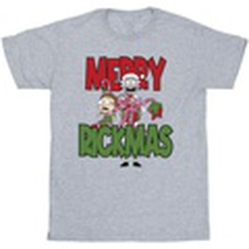 Camiseta manga larga Merry Rickmas para hombre - Rick And Morty - Modalova