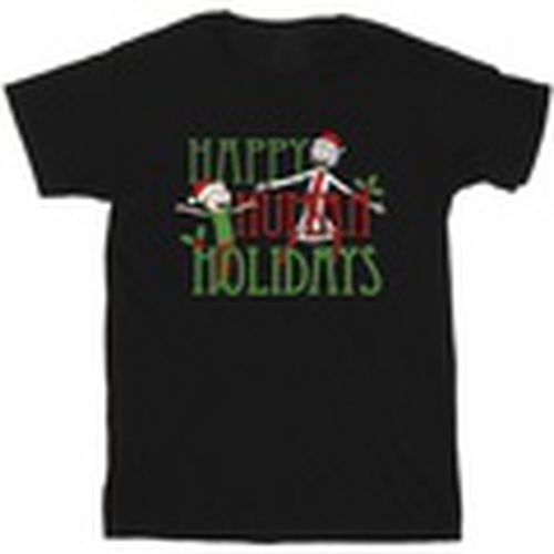 Camiseta manga larga Happy Human Holidays para hombre - Rick And Morty - Modalova