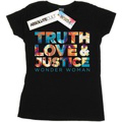 Camiseta manga larga 84 Truth Love Justice para mujer - Dc Comics - Modalova