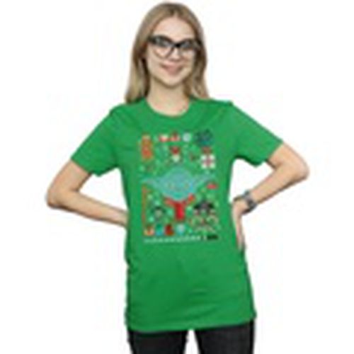 Camiseta manga larga Yoda Christmas para mujer - Disney - Modalova