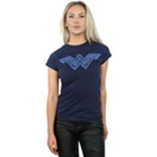Camiseta manga larga Wonder Woman Pattern Fill Logo para mujer - Dc Comics - Modalova