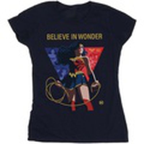Camiseta manga larga Wonder Woman 80th Anniversary Believe In Wonder Pose para mujer - Dc Comics - Modalova