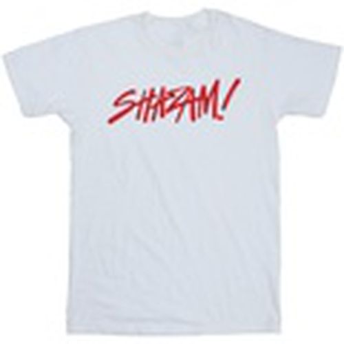Camiseta manga larga Shazam Fury Of The Gods Spray Paint Logo para hombre - Dc Comics - Modalova