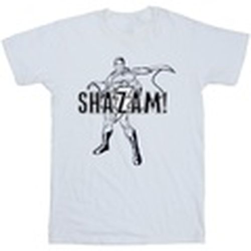 Camiseta manga larga Shazam Outline para hombre - Dc Comics - Modalova