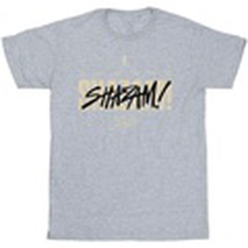 Camiseta manga larga Shazam Fury Of The Gods Vandalised Logo para hombre - Dc Comics - Modalova