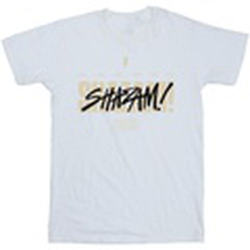 Camiseta manga larga Shazam Fury Of The Gods Vandalised Logo para hombre - Dc Comics - Modalova