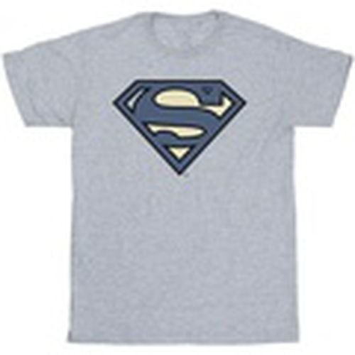 Camiseta manga larga Superman Indigo Blue Logo para hombre - Dc Comics - Modalova