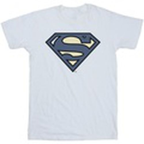 Camiseta manga larga Superman Indigo Blue Logo para hombre - Dc Comics - Modalova