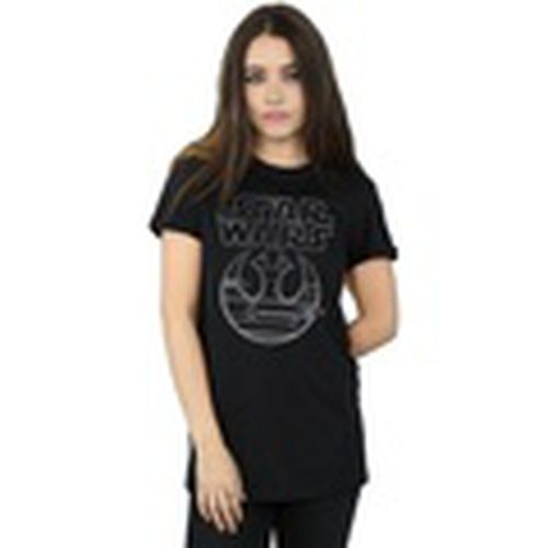 Camiseta manga larga The Last Jedi Resistance Logo Metallic para mujer - Disney - Modalova