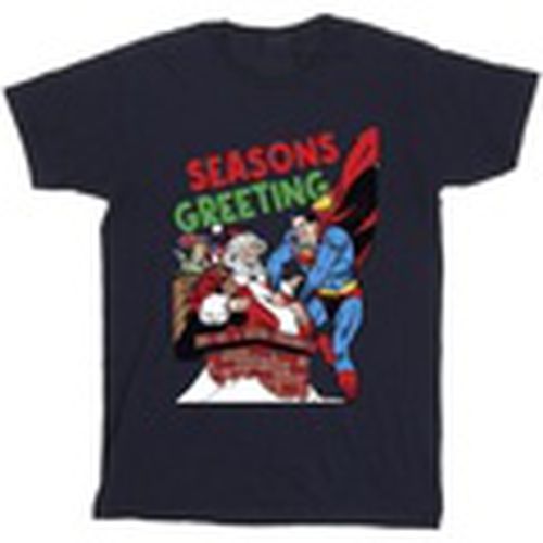 Camiseta manga larga Superman Santa Comic para hombre - Dc Comics - Modalova