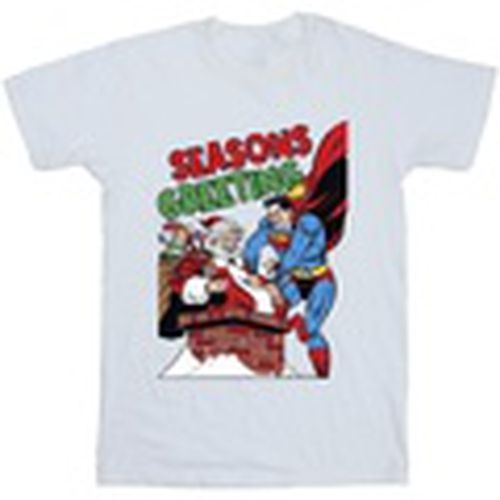 Camiseta manga larga Superman Santa Comic para hombre - Dc Comics - Modalova