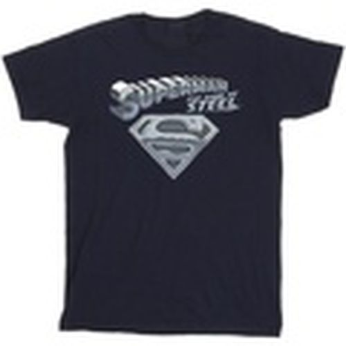 Camiseta manga larga Superman The Man Of Steel para hombre - Dc Comics - Modalova