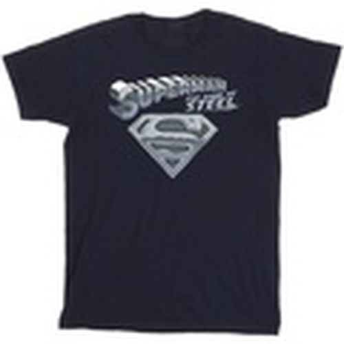 Camiseta manga larga The Man Of Steel para hombre - Dc Comics - Modalova