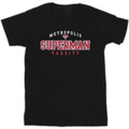 Camiseta manga larga Superman Metropolis Varsity para hombre - Dc Comics - Modalova