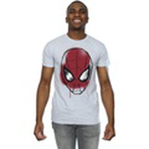Camiseta manga larga Spider-Man Face Sketch para hombre - Marvel - Modalova