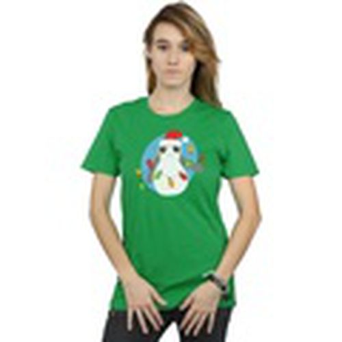 Camiseta manga larga The Last Jedi Porg Christmas Lights para mujer - Disney - Modalova