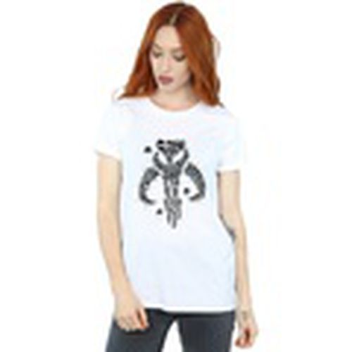 Camiseta manga larga The Mandalorian Blaster Skull para mujer - Disney - Modalova
