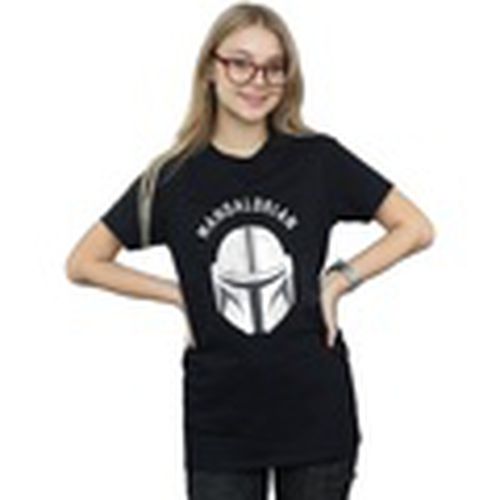 Camiseta manga larga The Mandalorian Helmet para mujer - Disney - Modalova